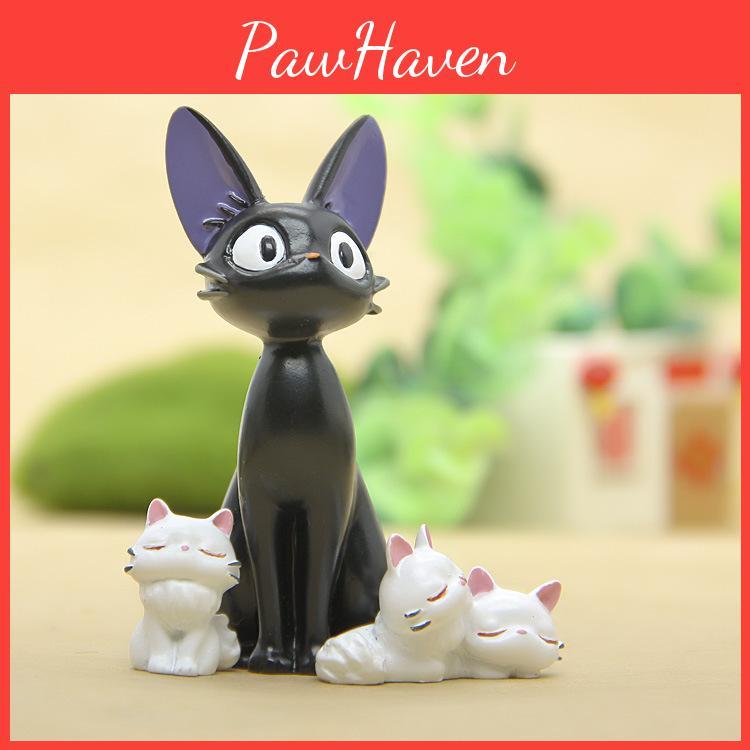 Cat Black Resin Mini Ornament With Handcrafted Style For Friendship Gifts And