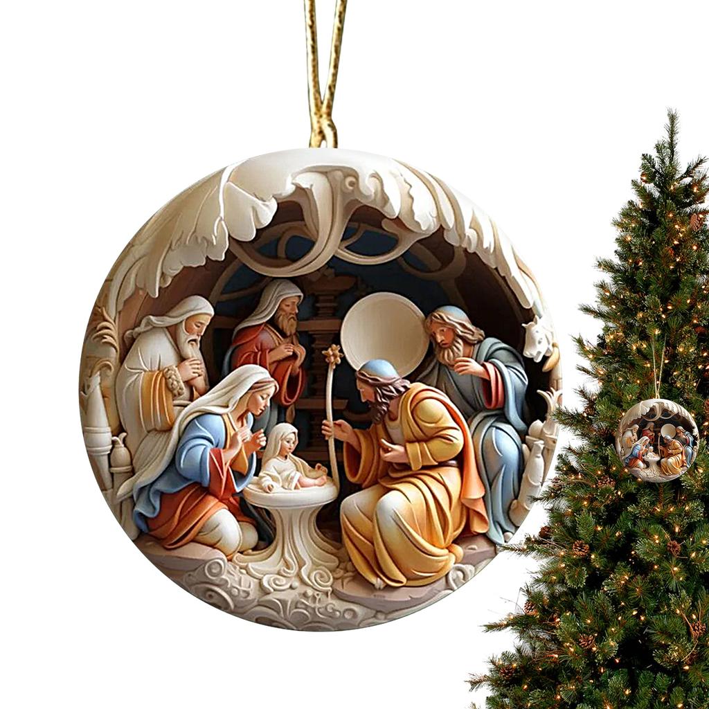 5pcs Nativity Scene Ornaments 5pcs Religious Nativity Scene Ornament Set Exquisite Indoor Nativity Scene Ornaments Decorations