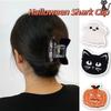 Ghost Halloween Shark Clip Funny Acetic Acid Hair Claw Hair Accessories Pumpkin Hair Clip  Party