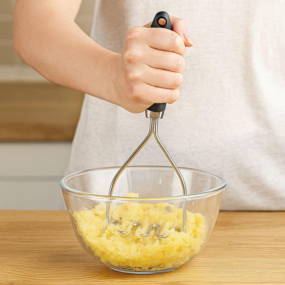 Stainless Steel Manual Potato Masher Wave Fruit Crusher Professional Mud Press Masher  Kitchen