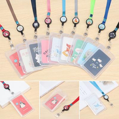 Lovely Cartoon Retractable Card Holder Name Badge Holder ID Business Case Bank Credit Card
