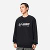 Li Ning Sports Lifestyle Series Round Neck Simple Loose Versatile Comfortable Letter Casual Sweatshirt Unisex Sweatshirt Black AWDVF77-2