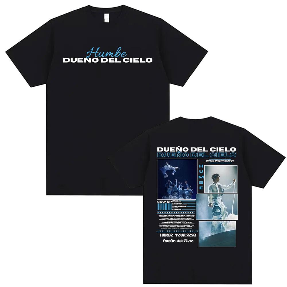 Singer Humbe Dueno Del Cielo Tour 2026 Album T Shirt Unisex Women Fashion Retro Short Sleeve Summer Oversized 100 Cotton Tshirt