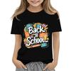 Children's Casual and Fashionable Round-Neck Printed Short-Sleeve Top for Back-to-School