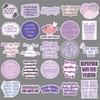 50 Purple Inspirational English Sentences Graffiti Stickers Personalized Creative Decoration Mobile Phone Water Cup Guka Stickers