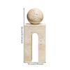 Tabletop Decor Minimalist Resin Arch Ornament with Sphere for Entryway Display, Modern Living Areas
