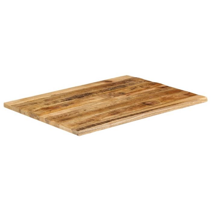VidaXL Dessus de table 90x80x2,5 cm bord vivant bois massif manguier, dessus de table en bois, dessus de table d'appoint, 370363