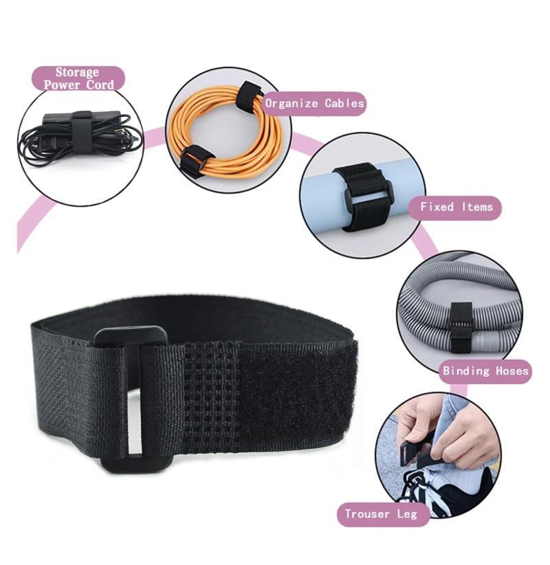 5/10Pcs Reusable Hook and Loop Straps Fastening Cable Ties Cable Straps Nylon Securing Wire Cord Ties Organizer Fastener Tape