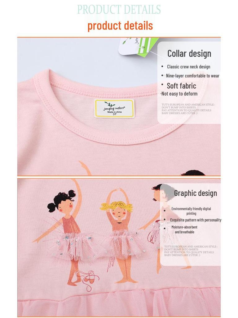European Style Cartoon Girls' Long-Sleeve Mesh Princess Dress for Autumn