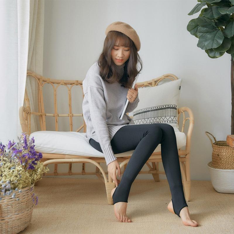 Autumn fleece integrated pants thickened pantyhose leggings women's bare legs and thin nude foot-stepping thermal pants