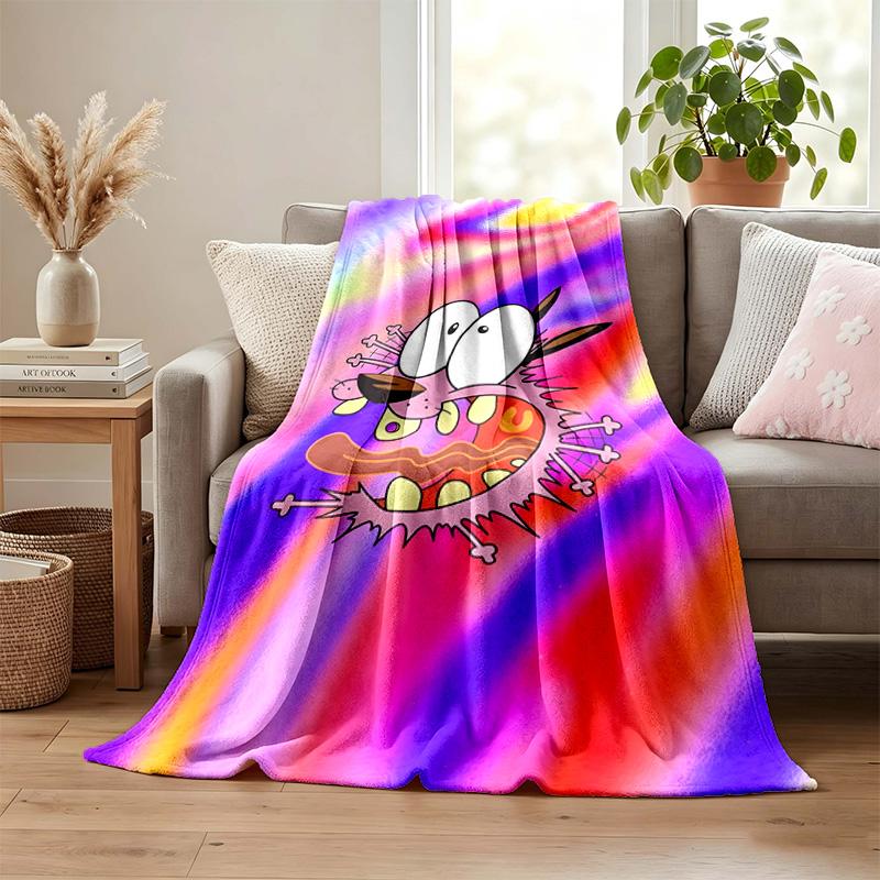 Brave Dog Blanket Flannel Blanket Soft Cozy Plush Throw for Sofa Bed Lightweight Home Decoration