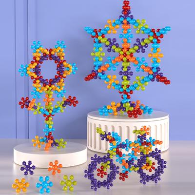 Diy Plum Blossom Building Block Educational Early Education Granules Kindergarten Toys 3-6 Years Old Assembly