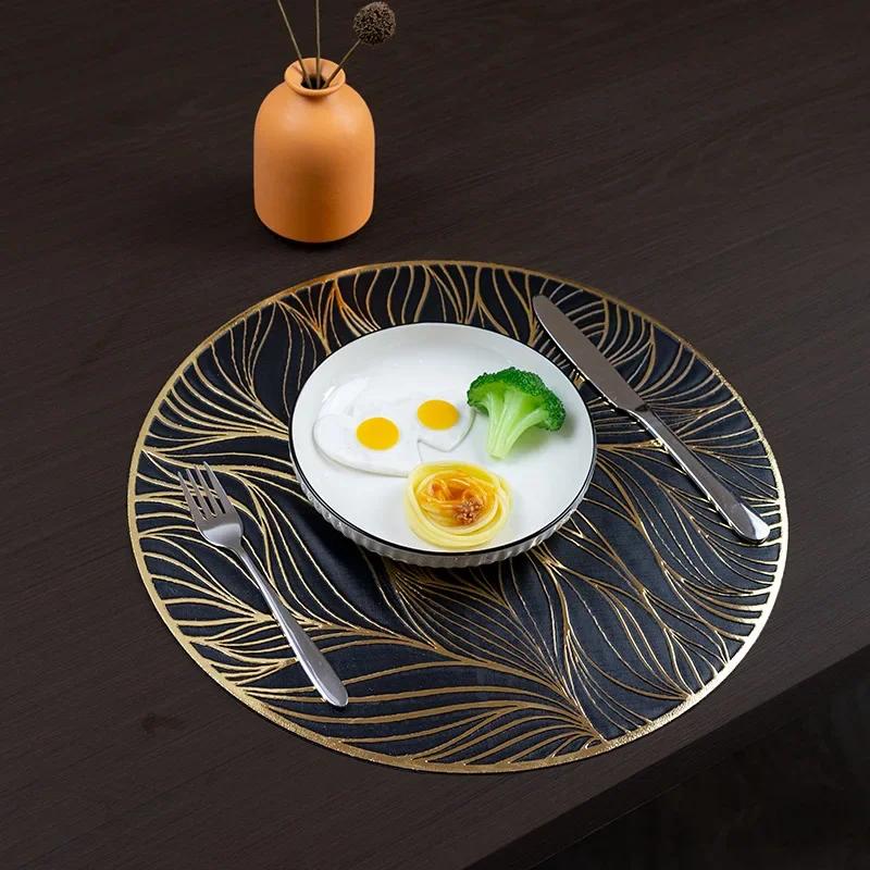 PVC Blumen Platzset Bunter Floraler Untersetzer Hitzebeständige Matte Hochzeitsfeier Deko Heimküche Esstisch Dekoration