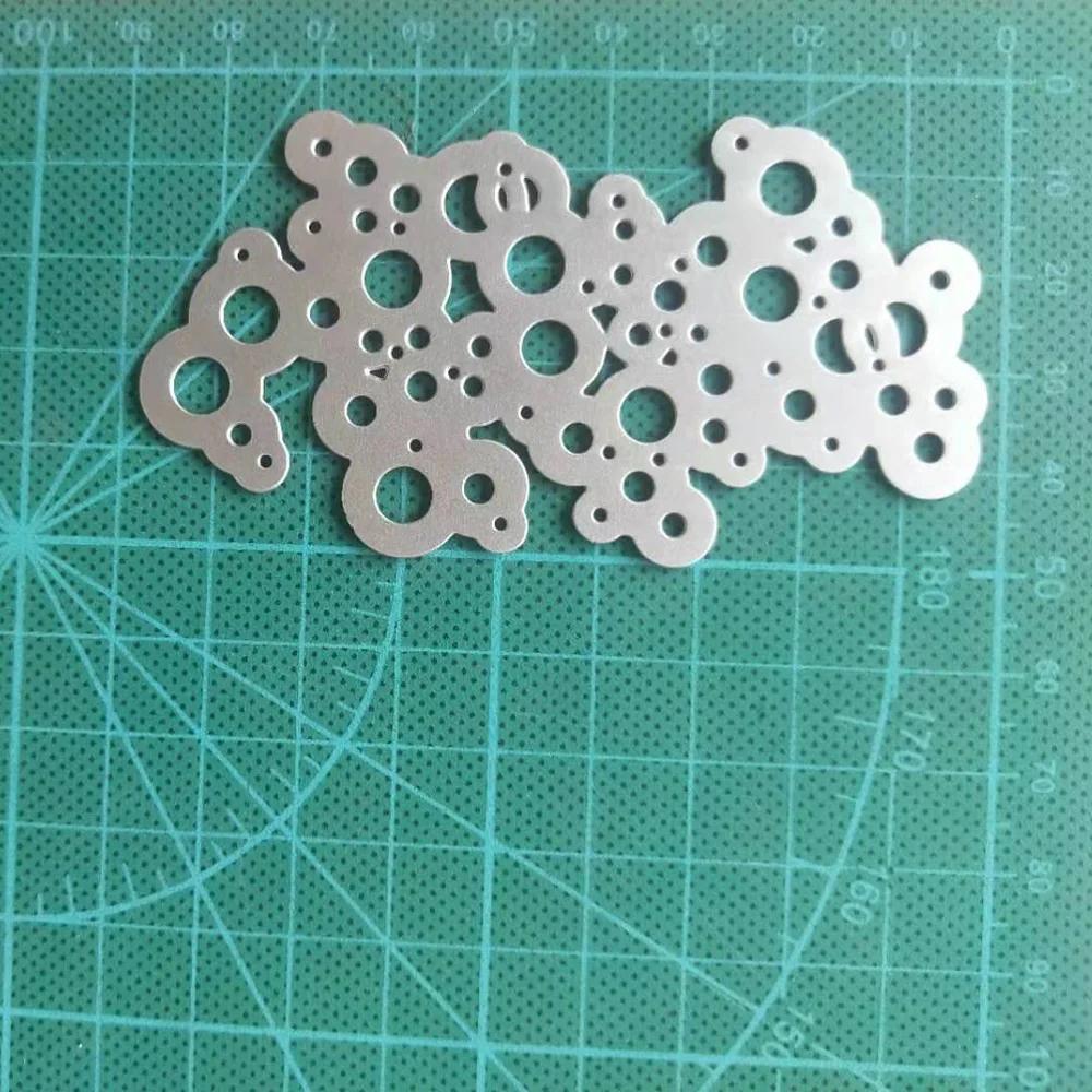 Bubble Circle Irregular Frame Metal Cutting Dies Scrapbooking Silvery Carbon Steel Embossing Stencil Paper Album Cards Making