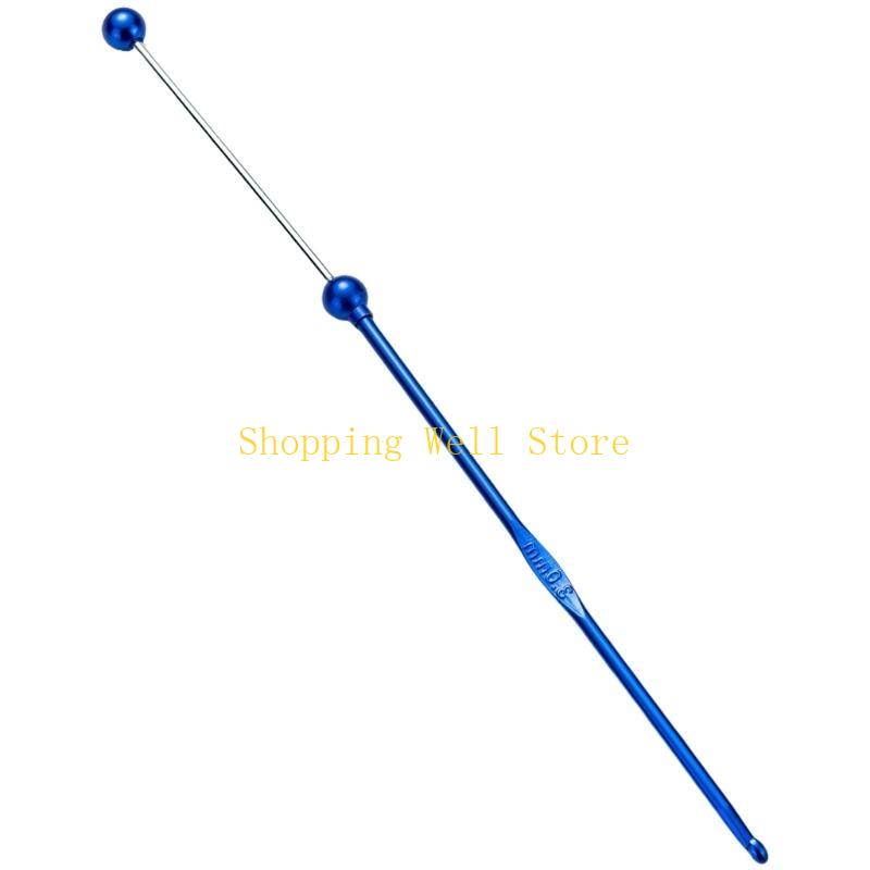 KX4B 3mm Crochet Needle Beads Knitting Needle Metal Crochet Hook Crochet Accessories