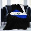 El Salvador Flag Blanket,Blue Sherpa Throw Blanket,Premium Office Sofa Flannel Blankets,Noon Break Blankets Durable Lap Blanket
