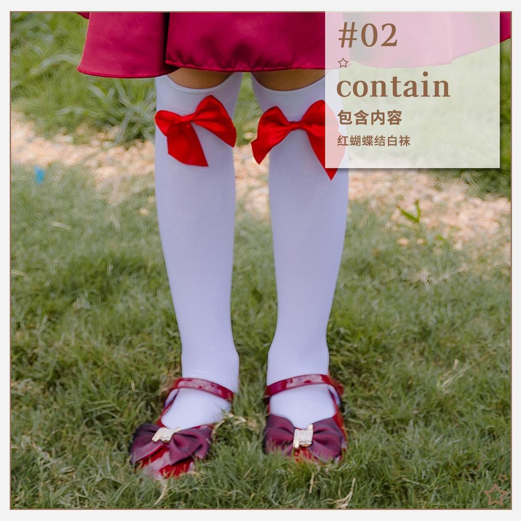 Children's Lolita tube socks Girls bow knee socks White stockings Western dress Accessories