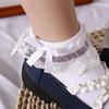 Girl Breathable Bow Knot Cotton Princess Socks Lace Ruffle Short Sock Ankle Sock