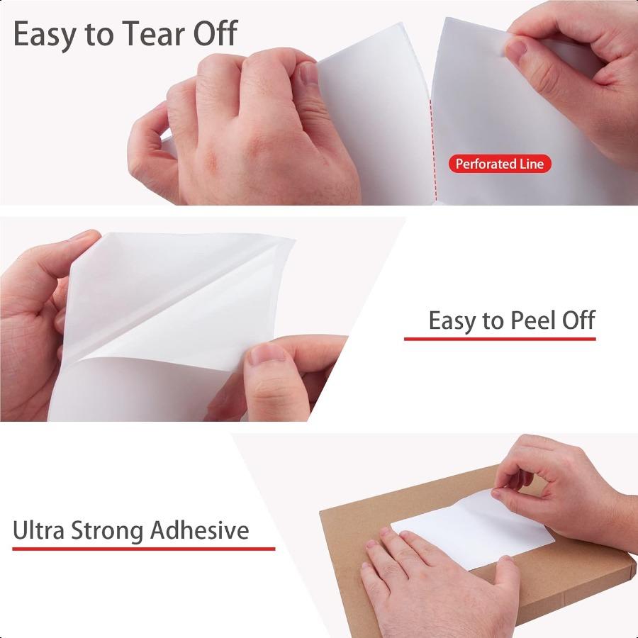 4x6 Direct Thermal Labels 500pcs Perforated Fanfold Compatible Zebra and Rollo Printers