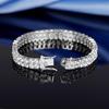 European-American Hip-Hop Double Row 3MM Inlaid Zircon Tennis Bracelet