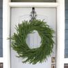 Green Christmas Pine Wreath Fireplace Decoration Cedar Greenery Rattan  Festival Ornament