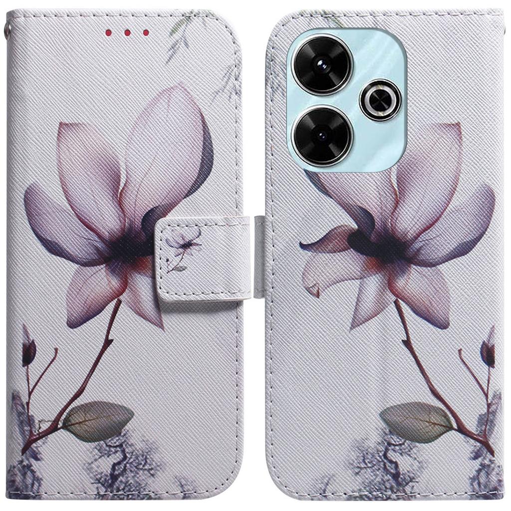 Für Xiaomi Redmi 13 5G/13 4G/Poco M6 4G Hülle Musterdruck Leder Brieftasche Handyhülle