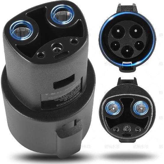 

J1772 Charging Adapter for Tesla Model 3, Y, S, X, Up to 80A 280V - J1772 to NACS Adapter with Safety Certified Easy Setup Charger Plated Efficient J1772 to Tesla