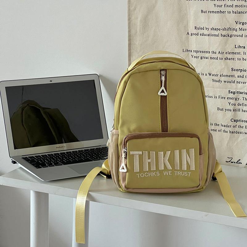 

Школьные рюкзаки2024 Новый школьный рюкзак Повседневный универсальный Рюкзак для среднего и старшего класса Детский модный рюкзак жёлтый