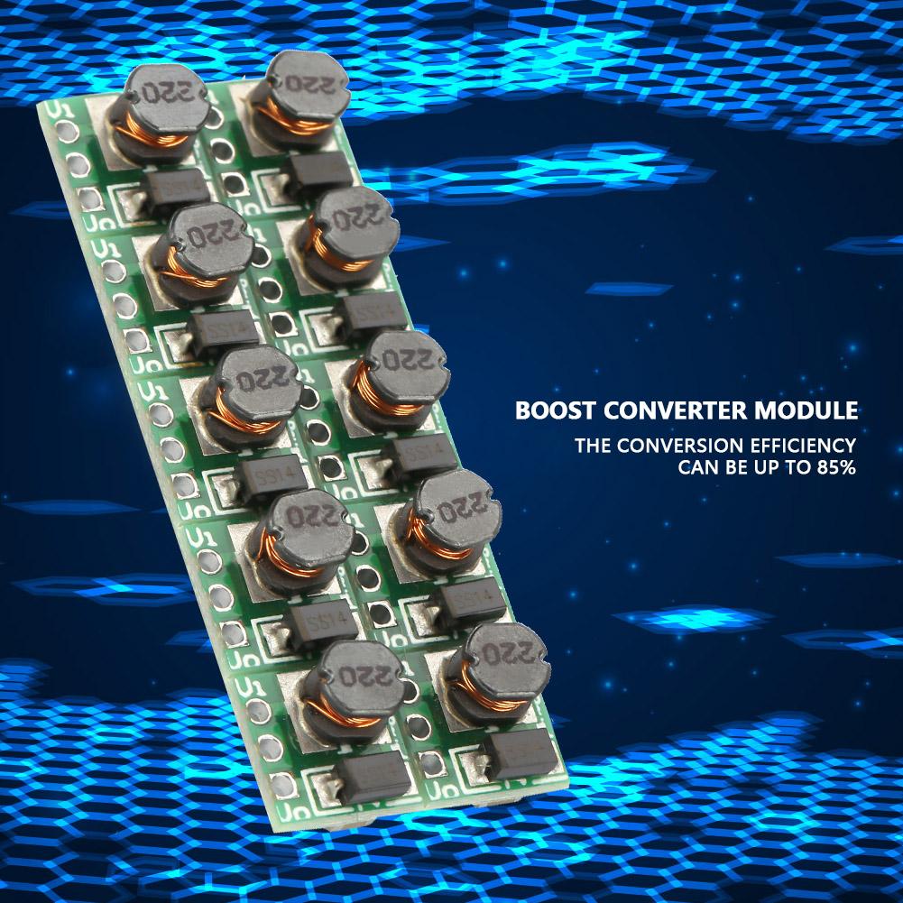 10Pcs 1.5V 1.8V 2.8V 3V 3.3V 3.7V 4.2V To 5V DCDC Boost Converter Module T64