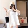 Women's European-Style Oversized 3D Letter T-Shirt with Round Neck & Half Sleeves for Summer 2026