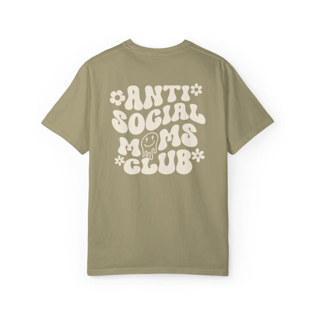 Comfort Colors Anti Social Mom's Club Grafisch T-shirt, Trendy Mama T-shirt