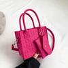 New Solid Color Small Square Bag Felt Shoulder Bag Simple Handbag for Spring Luxury Designer Casual Crossbody Bag for Women