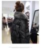 Big Size Women's Fat Sister Winter Cotton Coat Female Hair Collar Loose Bright Surface Down Cotton Jacket Coat