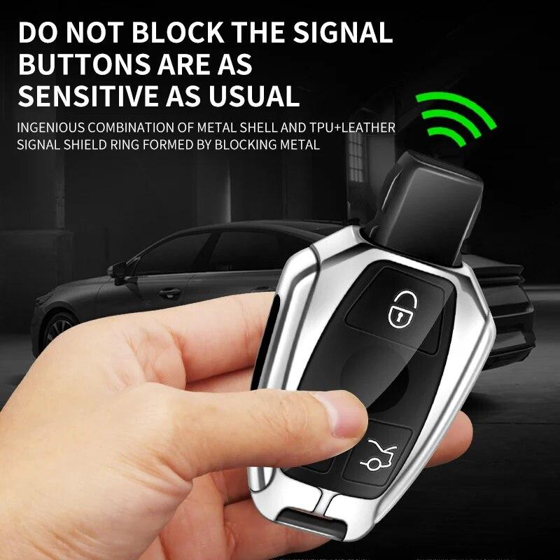 Zinc Alloy Car Remote Key Case Cover Shell Fob for Mercedes Benz A B C E Class GLA CLA GLC CLS W204 W221 W205 W176 W212 W463 AMG