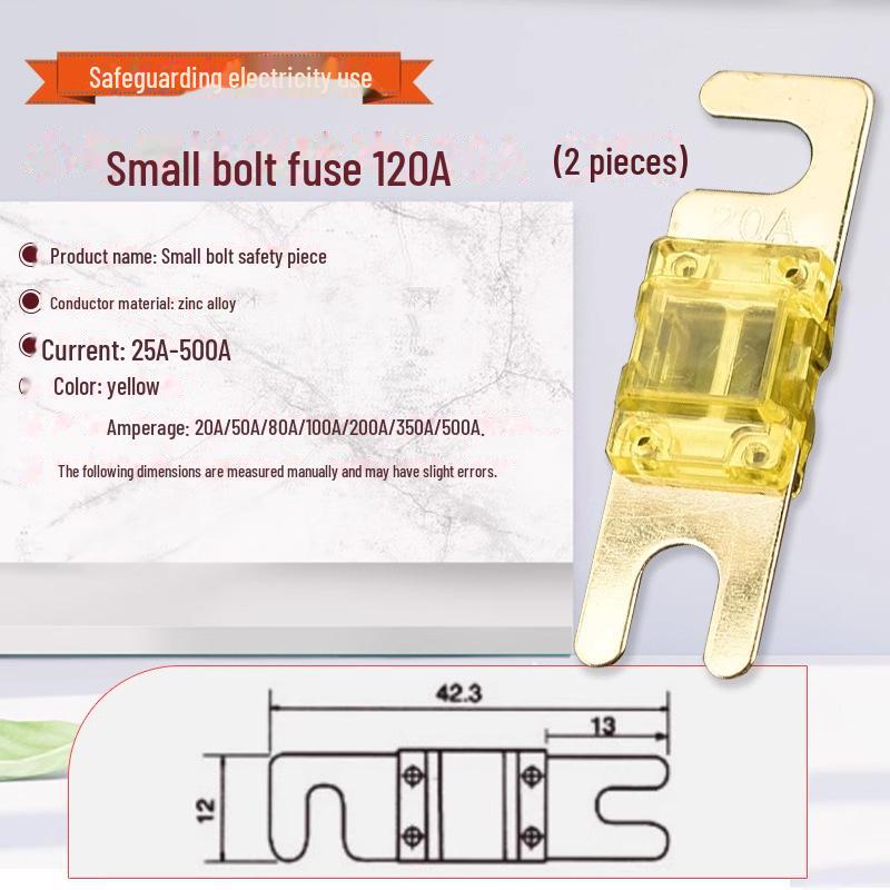 Porte-fusible de batterie de voiture à courant élevé avec connexion à boulon, 20 A-500 A