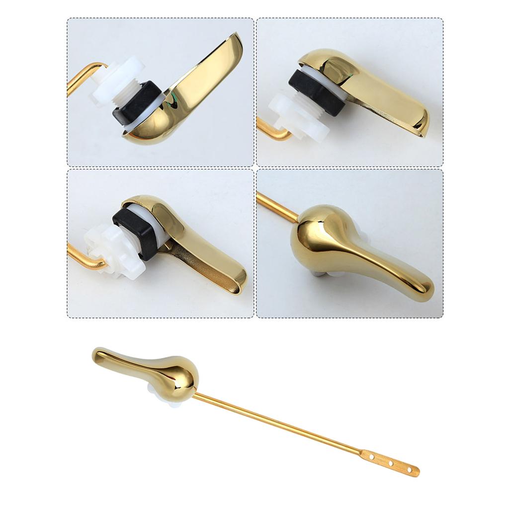 Multifunctional Chromes Toilet Tanks Lever High Strength Sturdy Zines Alloy Handle Bathroom Accessory for Household Use