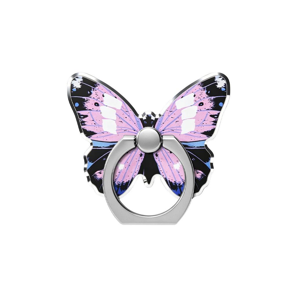 All-Metal Butterfly Ring Holder: Strong Adhesive Universal Phone Stand