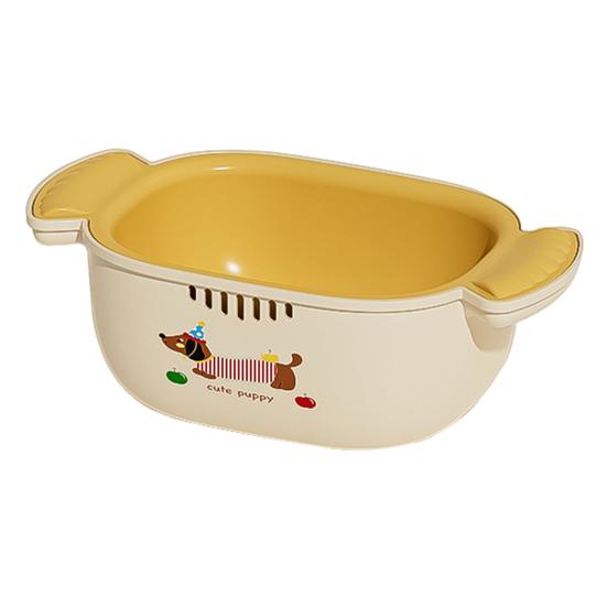 Zeleninové cedidlo, miska, potravinářský materiál, bez BPA, prachotěsný design, dvouvrstvý koš na mytí ovoce s cedníkem