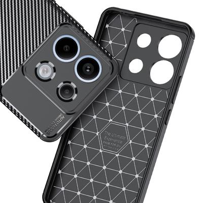 For Poco X6 5G Case Cover Xiaomi Poco X6 Pro 5G Capas Shockproof Carbon Fiber Silicone Bumper Back TPU Soft Fundas Poco X6 5G