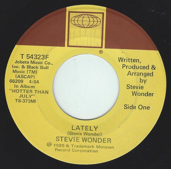 

7inch Record STEVIE WONDER - Lately T54323F Tamla 1980 US Soul/Funk Used