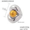 Hyperbole Two-tone Stainless Steel Chunky Rings For Women 18k Gold Plated copper Color Hip Hop Rock Style Women's Large Ring