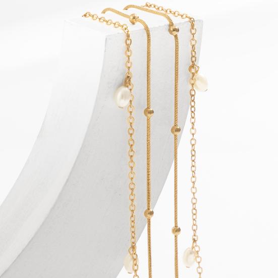 2Pcs Double Layers Thin Versatile Belly Chains Women Adjustable Faux Pearls Waist Chains Jewelry