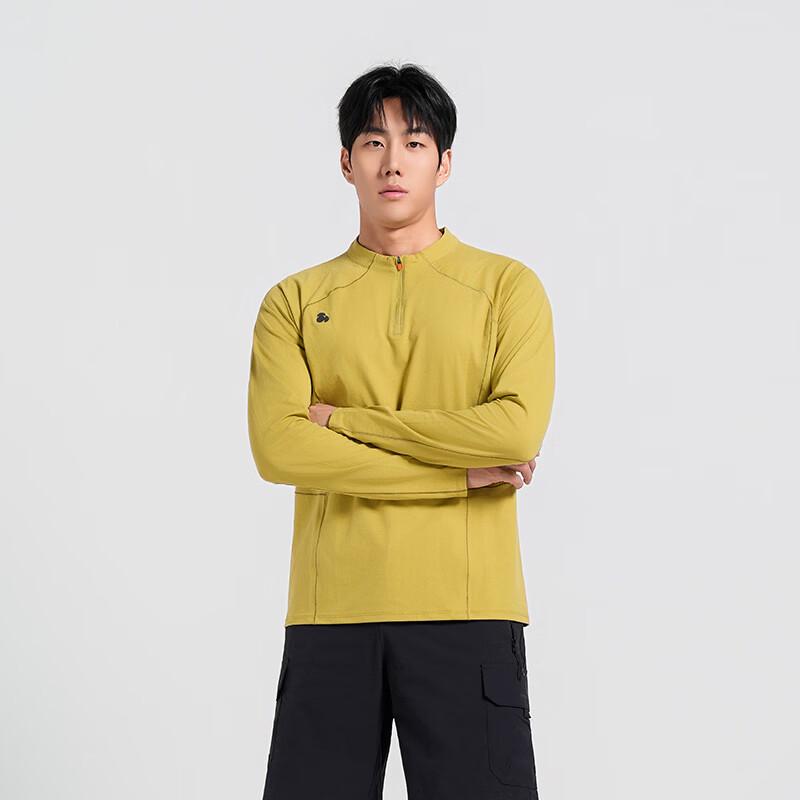 SCALER Men's Outdoor Breathable Stand-Collar Long-Sleeve T-Shirt