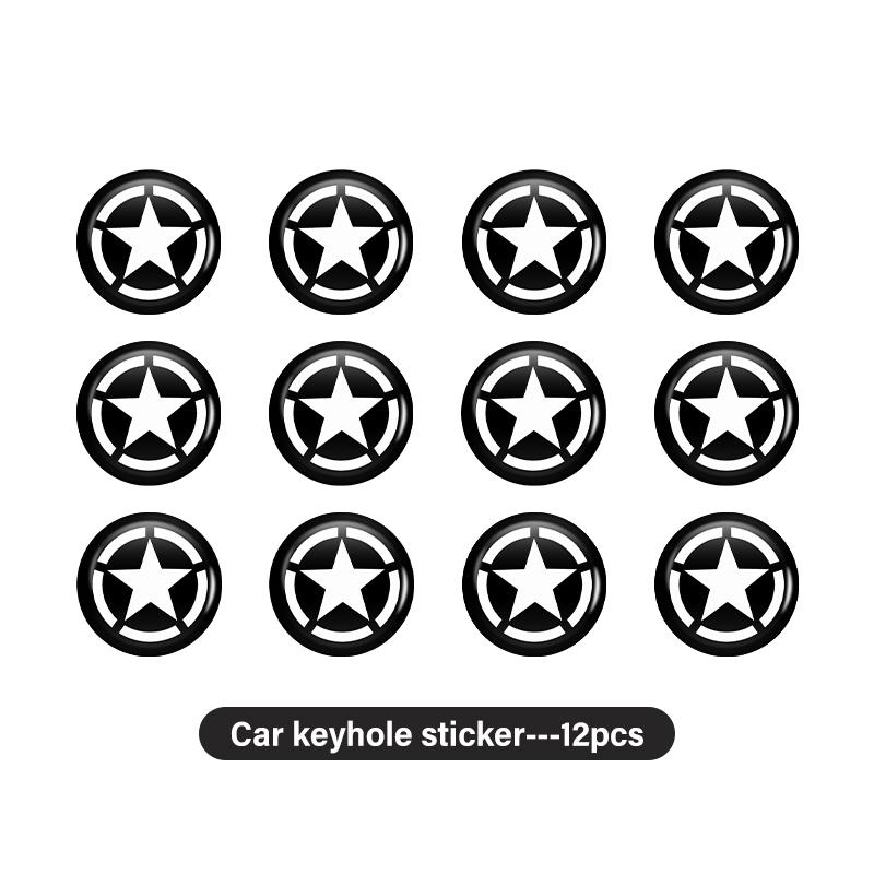 Car Logo Door Key Lock Hole Sticker Keyhole Cover Auto Accessories For Jeep Grand Cherokee Patriot Renegade Compass Wrangler