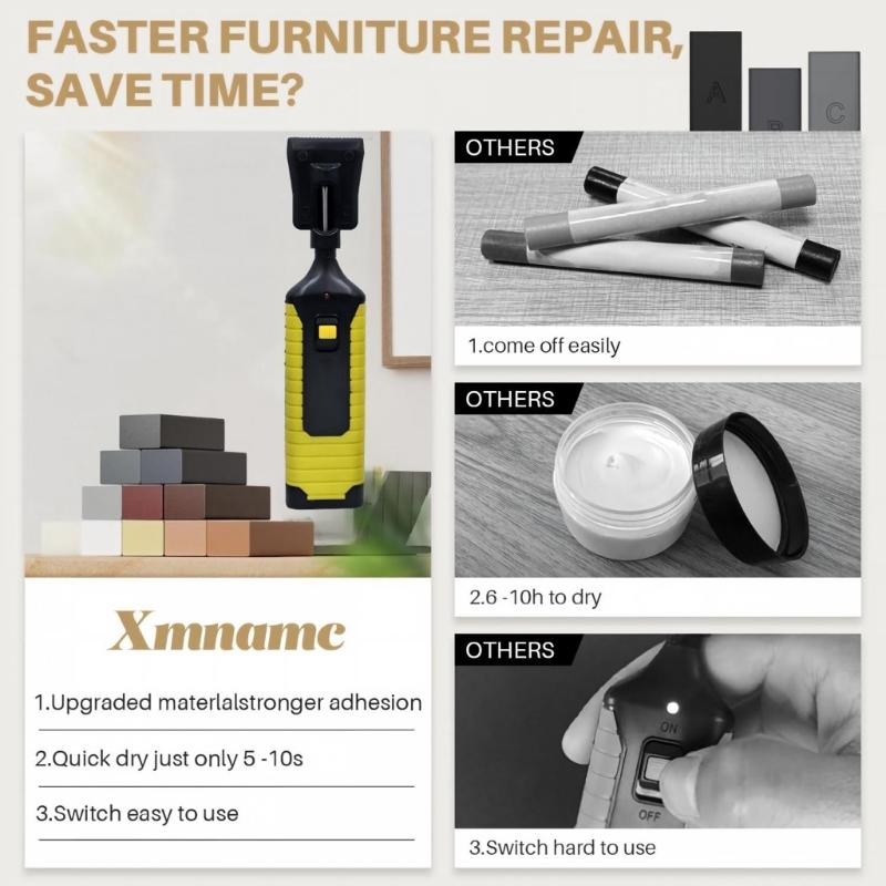Laminate Board Scratch Pen with ABS Casing, Battery Powered Tool for Light Wear Coverage, Finish Blending, and Indoor Room Repair Use