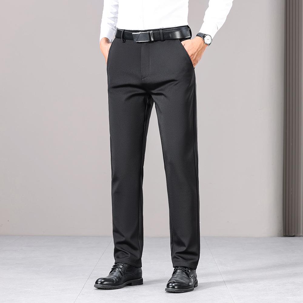 Autumn & Winter Men's Wool Business Trousers: Versatile Stretch Dress Pants for Work, Commute, or Casual Wear