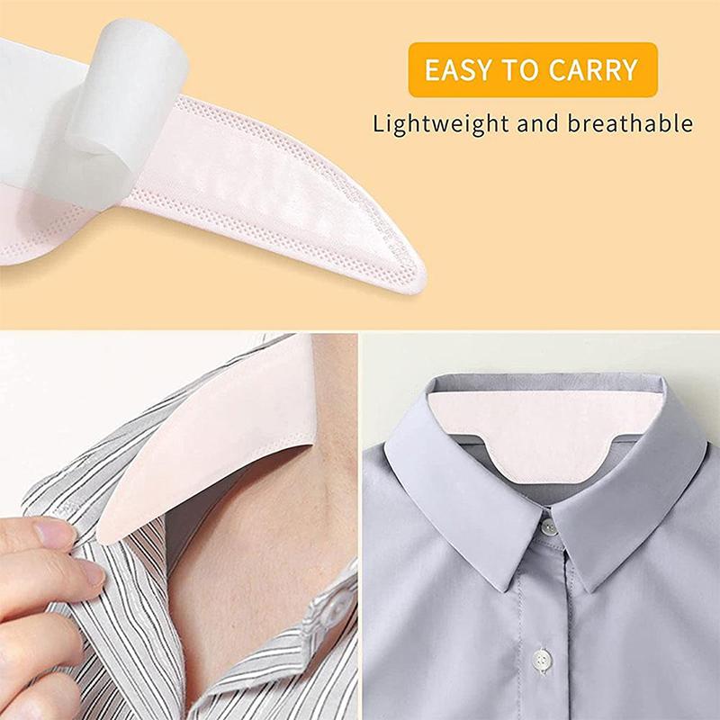 10 ks bílých samolepek proti špinavému potu, jednorázové deodoranty na límec košile, unisex samolepky, absorbující pot, anti-potní podložka