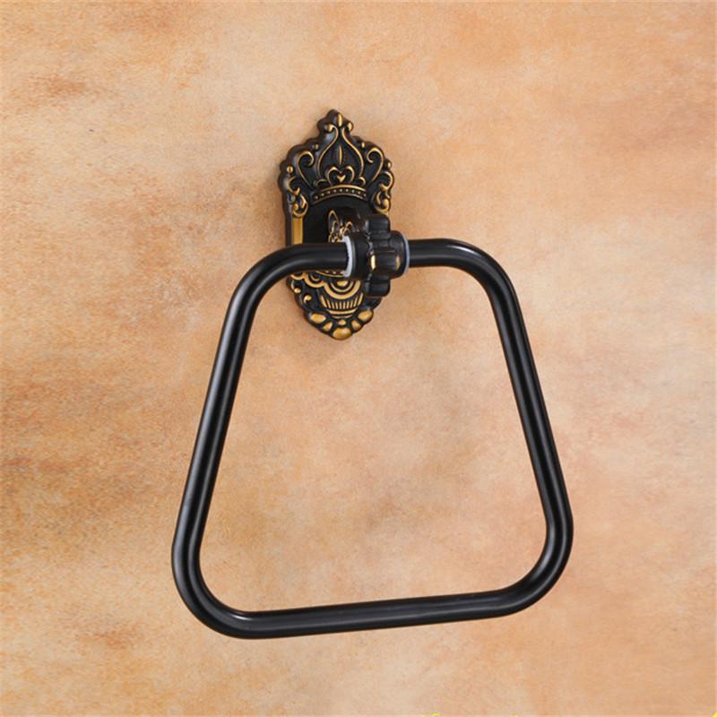 Tuqiu Antiker Geschnitzter Handtuchhalter Wandmontiert Schwarz Handtuchständer Badezimmer Aluminium Handtuchstange Schiene Weiß Handtuchhalter