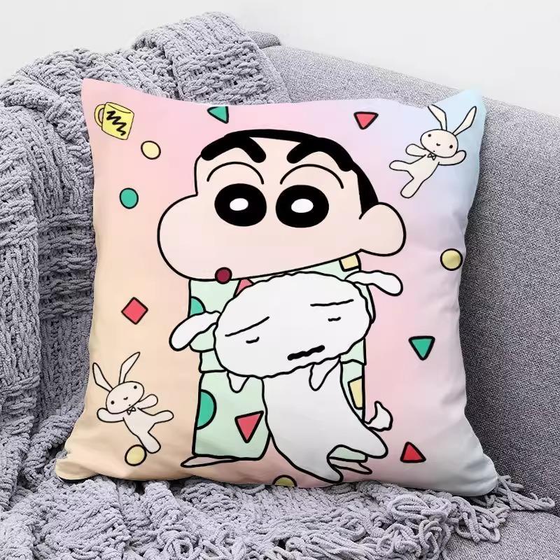 Cute Crayon Shin-chan Cartoon-Printed Pillowcases for a Cozy Sleep! Sofa cushion cover, room decoration, gifts