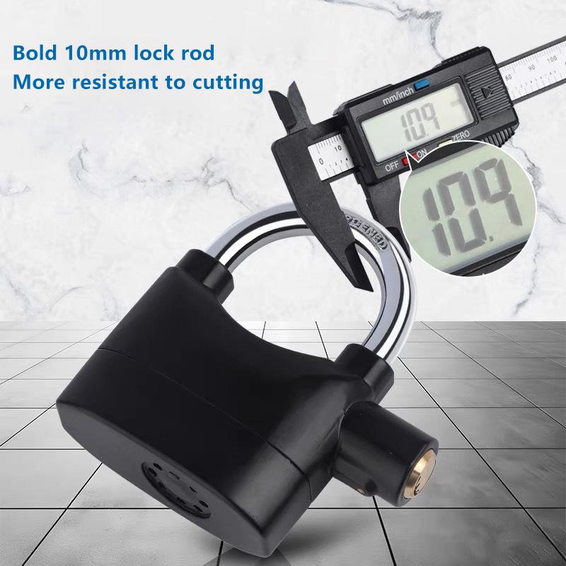 Alarm Lock Anti Theft Alarm Lock Black Anti Theft Security Padlock Waterproof Siren Alarm Lock For Motorcycle Door Windo